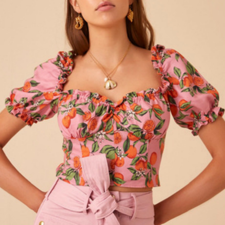 Hot Selling Tops and Short Blouses Sexy Gola Square Shirt Floal 2021 Summer Vacation From Blusa Street Wear Top 20pb, Pink.
Hot Selling Tops and Short Blouses Sexy Gola Square Shirt Floal 2021 Summer Vacation From Blusa Street Wear Top 20pb, Pink.