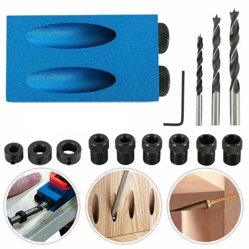 Oblique Hole Locator Drill Bit 14pcs/ 9pcs Woodworking Jig Pocket Set Puncher Kit DIY Drill Angle Hole Carpentry Tool V5C7
Oblique Hole Locator Drill Bit 14pcs/ 9pcs Woodworking Jig Pocket Set Puncher Kit DIY Drill Angle Hole Carpentry Tool V5C7