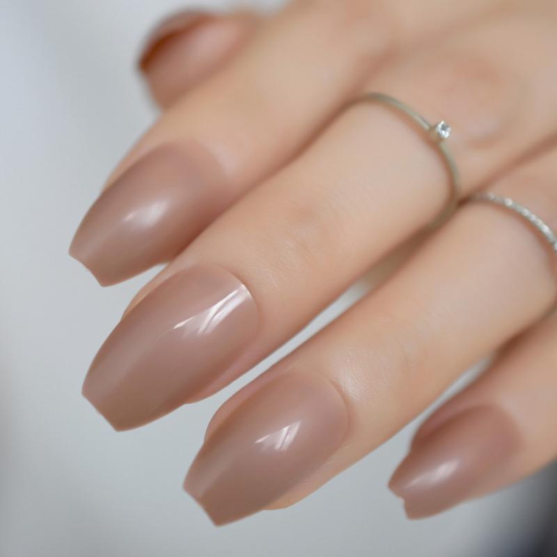Light Brown Coffin Fake Nails Fashion Shape Nail Art DIY Tips Manicure Medium Colorful Nails for Fingers 24 Ct, F059-142b
Light Brown Coffin Fake Nails Fashion Shape Nail Art DIY Tips Manicure Medium Colorful Nails for Fingers 24 Ct, F059-142b