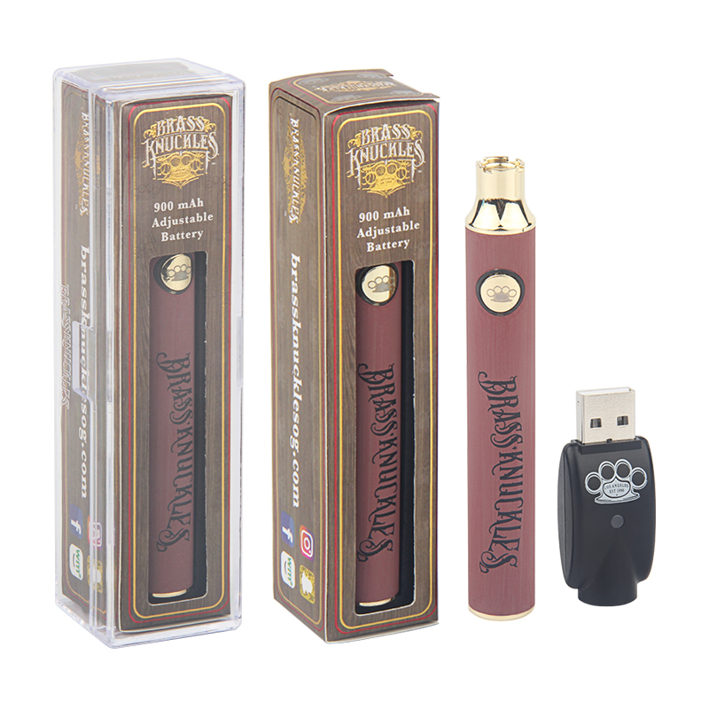 Brass Knuckles Battery 650mAh Good 900mAh Wood SS Vape Pen Preheat VV Variable Voltage For 510 Thread Carts Cartridge
Brass Knuckles Battery 650mAh Good 900mAh Wood SS Vape Pen Preheat VV Variable Voltage For 510 Thread Carts Cartridge