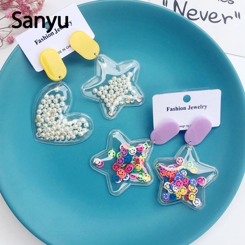 Super Lovely Transparent Smiling Face Mesale Cute Peach Heart Stars Drop Earrings for Women Girls Fashion PVC Dangle Earrings
Super Lovely Transparent Smiling Face Mesale Cute Peach Heart Stars Drop Earrings for Women Girls Fashion PVC Dangle Earrings