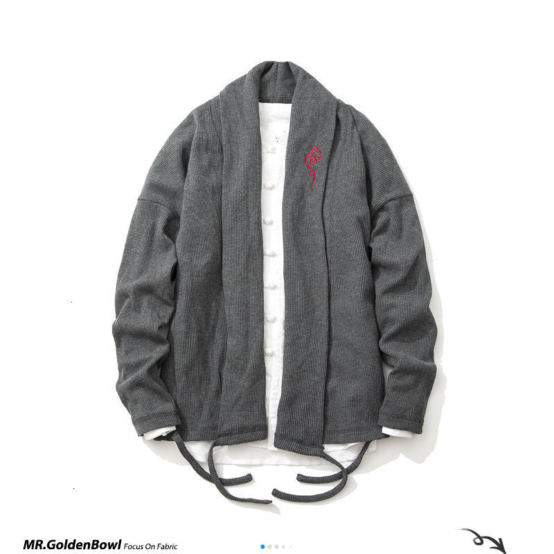 MrGoldenBowl Autumn Men Knitted Cardigan Vintage Men Casual Black Gray Cardigan Sweater Plus Size Man Tops 201221