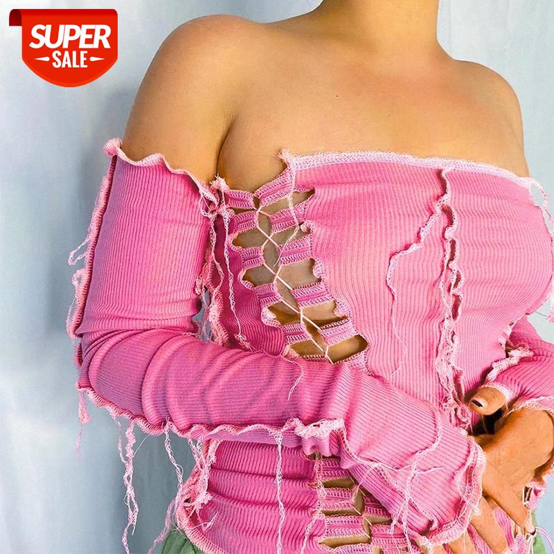 HIRIGIN New T-shirts Sexy Ladies Slash Neck Off Shoulder Hollow Out Lace-up Crop Tops Streetwear Long Flare Sleeve Women T-shirt #uq5w, White
HIRIGIN New T-shirts Sexy Ladies Slash Neck Off Shoulder Hollow Out Lace-up Crop Tops Streetwear Long Flare Sleeve Women T-shirt #uq5w, White