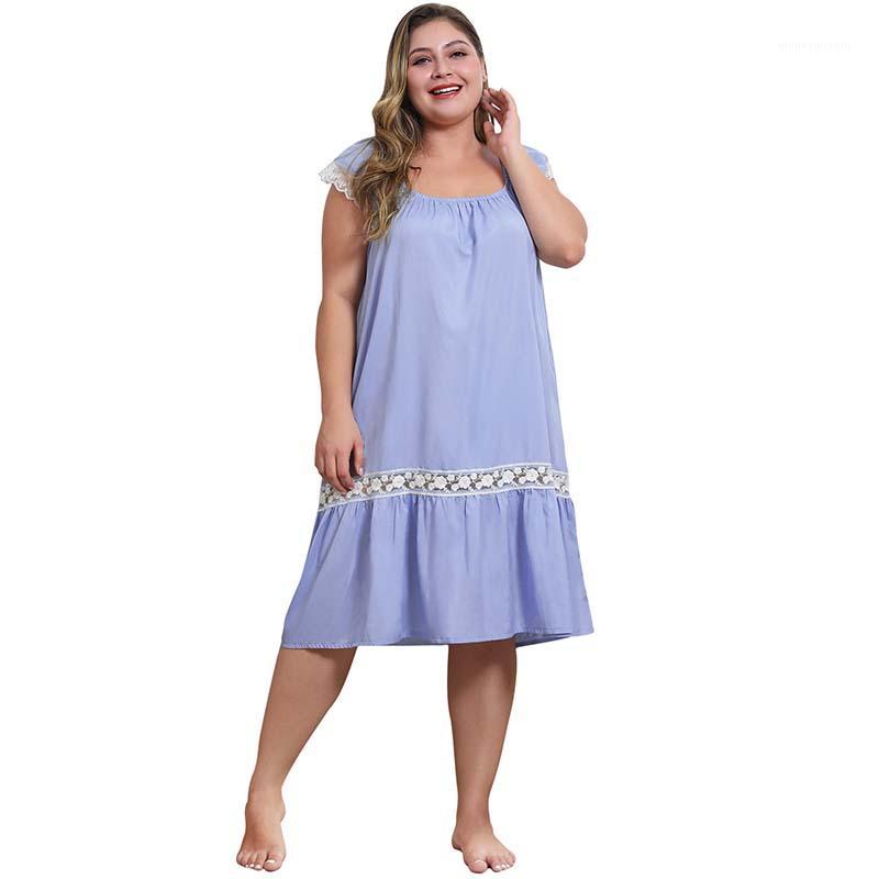 Blue Casual Dress Women Plus Size 3XL 4XL Short Lace Sleeve Patchwork O-Neck Loose Big Size Vintage Dress Ladies Femme Cloth1
Blue Casual Dress Women Plus Size 3XL 4XL Short Lace Sleeve Patchwork O-Neck Loose Big Size Vintage Dress Ladies Femme Cloth1
