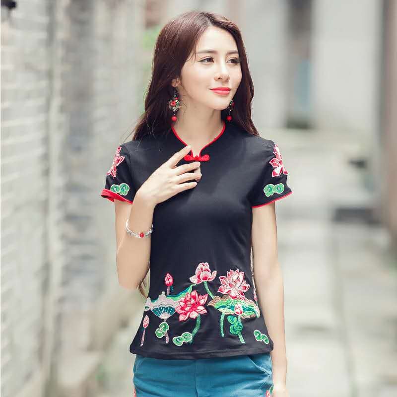 Traditional Chinese Clothing For Women Embroidery Flower Cheongsam Top Vintage Ladies Shirt Elegant Clothes Tops Oversize 5XL
Traditional Chinese Clothing For Women Embroidery Flower Cheongsam Top Vintage Ladies Shirt Elegant Clothes Tops Oversize 5XL