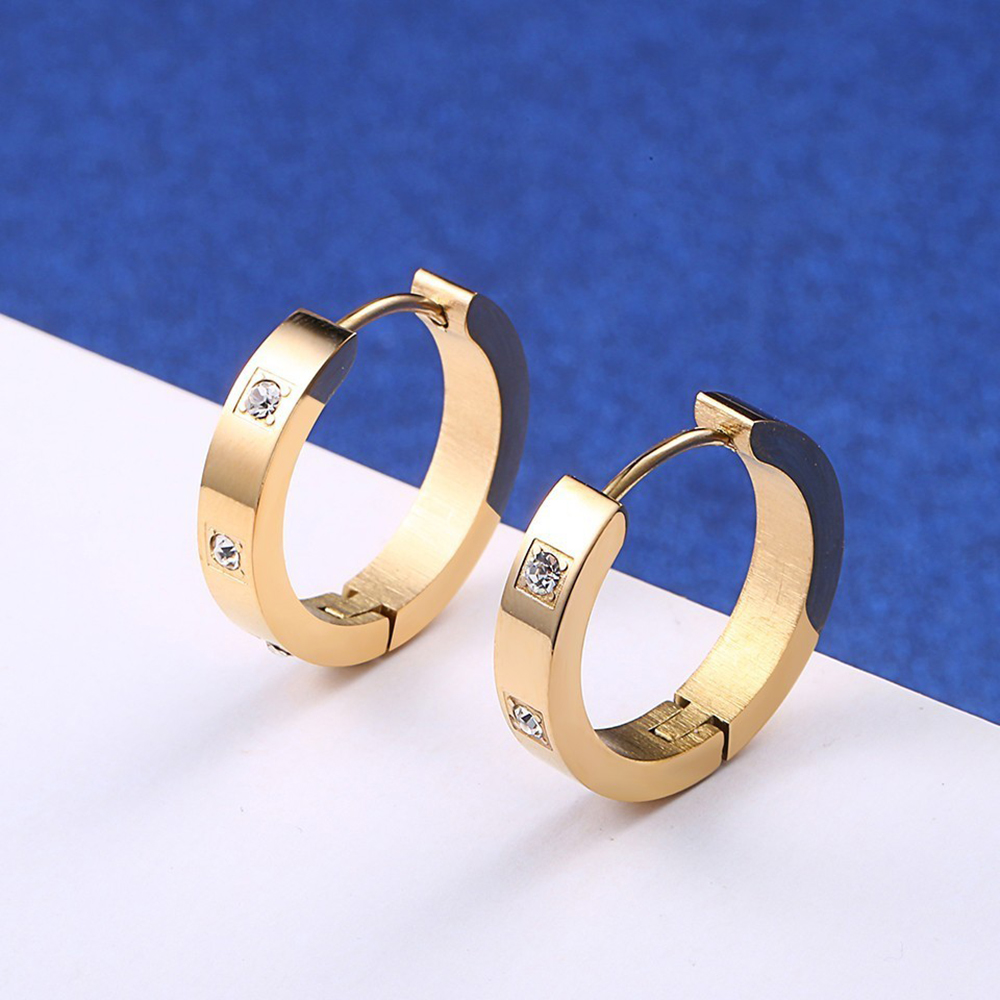 Fashion Titanium Steel Rose Gold Crystal Stones Hoop Earrings Luxury Jewelry Women Ladies Minimalism Earrings Jewellery Gift
Fashion Titanium Steel Rose Gold Crystal Stones Hoop Earrings Luxury Jewelry Women Ladies Minimalism Earrings Jewellery Gift