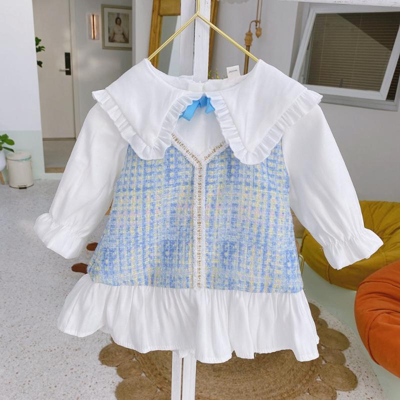 Girls Princess Dress 2021 Fashion Outfits Autumn Children Kids Baby Infants Plaid Ruffle Long Sleeve Dresses Vestidos S11078, Blue
Girls Princess Dress 2021 Fashion Outfits Autumn Children Kids Baby Infants Plaid Ruffle Long Sleeve Dresses Vestidos S11078, Blue