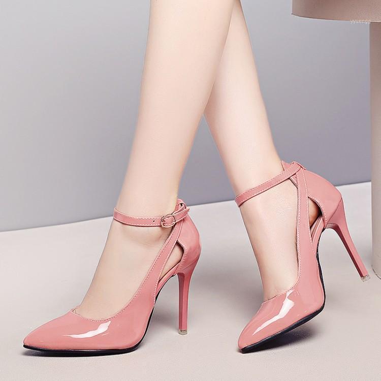 PXELENA Candy Color Sexy Stiletto High Heels Shoes Women Patent Leather Ankle Strap Pointed Toe Shallow Party Dress Wedding Pump1, Black
PXELENA Candy Color Sexy Stiletto High Heels Shoes Women Patent Leather Ankle Strap Pointed Toe Shallow Party Dress Wedding Pump1, Black