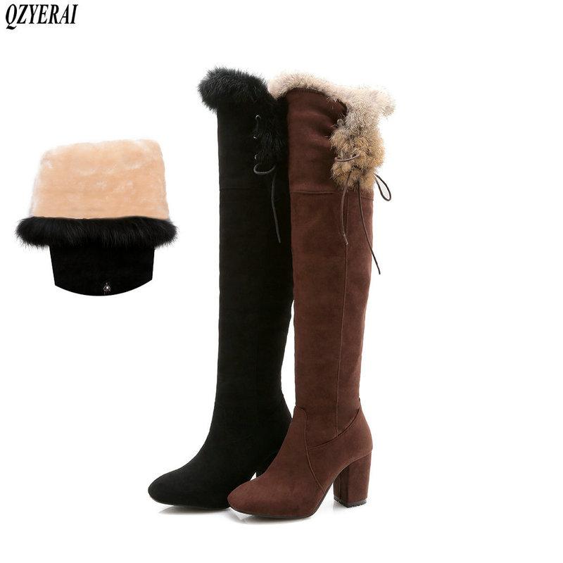 QZYERAI New winter style warm Knee High boots snow boots Women Genuine leather 7.5cm High heels True fur warm Women shoes, Black
QZYERAI New winter style warm Knee High boots snow boots Women Genuine leather 7.5cm High heels True fur warm Women shoes, Black