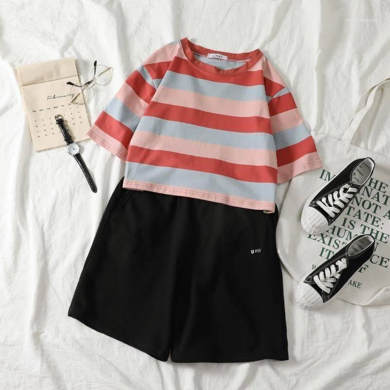 Chromatic Stripe Leisure Home Suit Female Summer 2020 Korean Fashion Short-Sleeved Shorts Striped Pajamas Set May Outer Wear1, Red
Chromatic Stripe Leisure Home Suit Female Summer 2020 Korean Fashion Short-Sleeved Shorts Striped Pajamas Set May Outer Wear1, Red