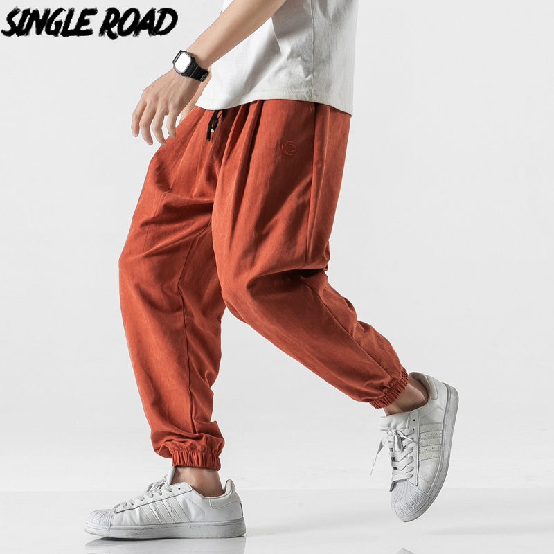 SingleRoad Men's Harem Pants Joggers Men Summer Cold Feeling Hip Hop Japanese Streetwear Sweatpants Trousers Joggers Male 201027