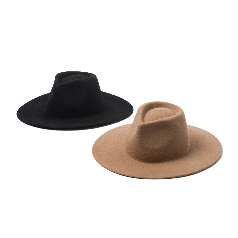 Autumn and Winter Woolen Fashion Wide Brim Hat Jazz Top Hat Ladies Wild Casual Foreign Trade Style Hats, Black
Autumn and Winter Woolen Fashion Wide Brim Hat Jazz Top Hat Ladies Wild Casual Foreign Trade Style Hats, Black