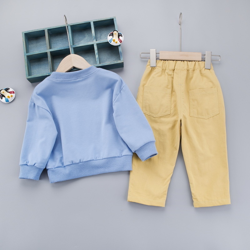 Spring Autumn Children Baby Boys Girls Cotton Clothes Cartoon T-Shirt Pants 2pcs/Sets Toddler Casual Clothing Infant TracksuitsX1019