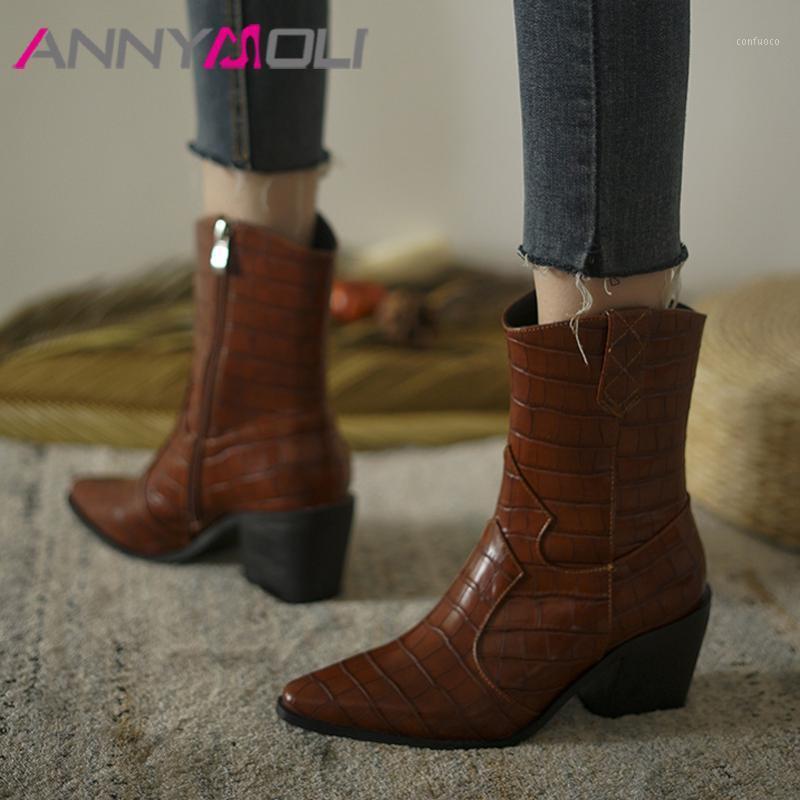 ANNYMOL High Heel Western Boots Woman Ankle Boots Pointed Toe Short Zip Block Heel Shoes Ladies Autumn Winter Black 33-451, Black velvet lining
ANNYMOL High Heel Western Boots Woman Ankle Boots Pointed Toe Short Zip Block Heel Shoes Ladies Autumn Winter Black 33-451, Black velvet lining