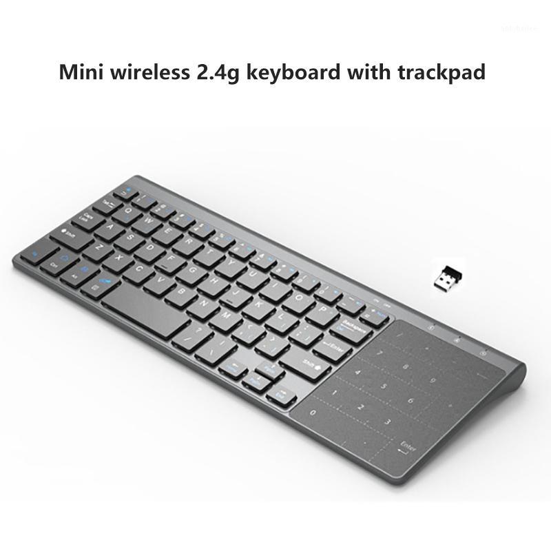 

Keyboards Mini Wireless Keyboard With Digital Touchpad For Notebook PC TV Ultra-Thin USB Multi-Language Free Switching1