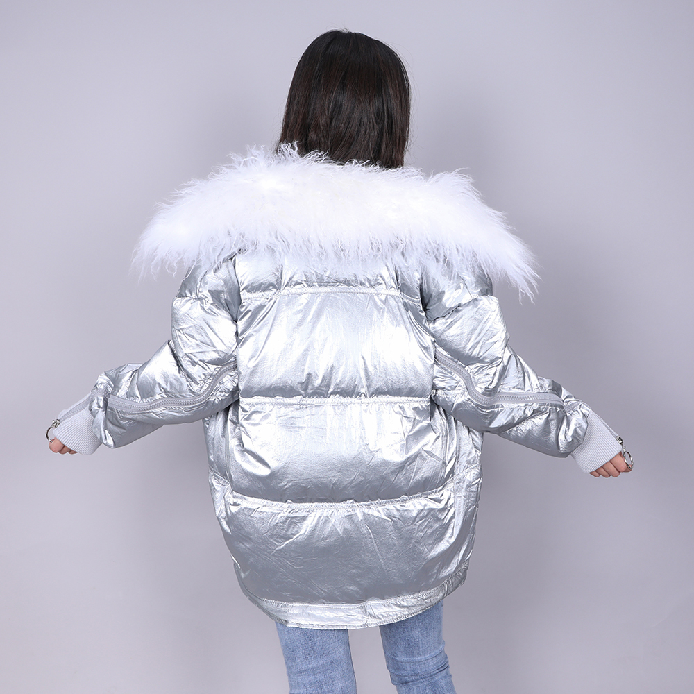 2021 New Lambswool Collar White Duck Down Female Jacket Winter Loose Black Silver Bright Surface UMQX
2021 New Lambswool Collar White Duck Down Female Jacket Winter Loose Black Silver Bright Surface UMQX