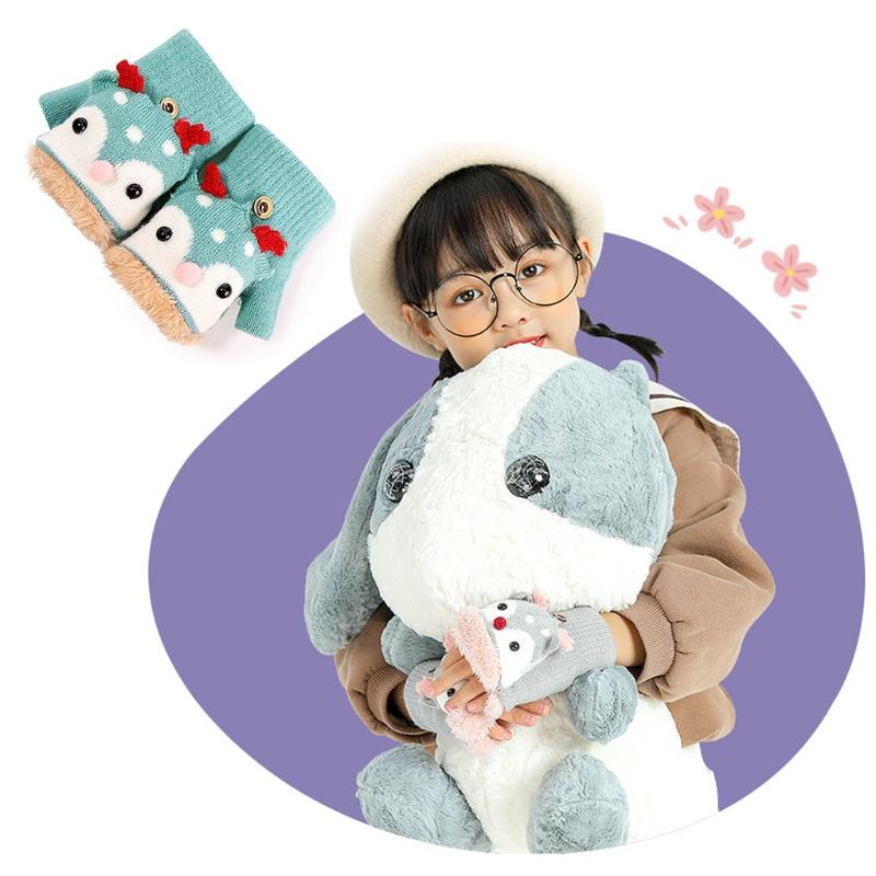 Five Fingers Gloves Kids Winter Knit Convertible Cartoon Reindeer Plush Lined Flip Top Mitten J78E
Five Fingers Gloves Kids Winter Knit Convertible Cartoon Reindeer Plush Lined Flip Top Mitten J78E