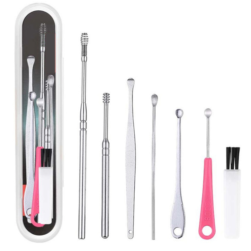 7Pcs/set Ear Wax Pickers Stainless Steel Earpick Remover Curette Pick Cleaner Spoon Care Clean Tool
7Pcs/set Ear Wax Pickers Stainless Steel Earpick Remover Curette Pick Cleaner Spoon Care Clean Tool