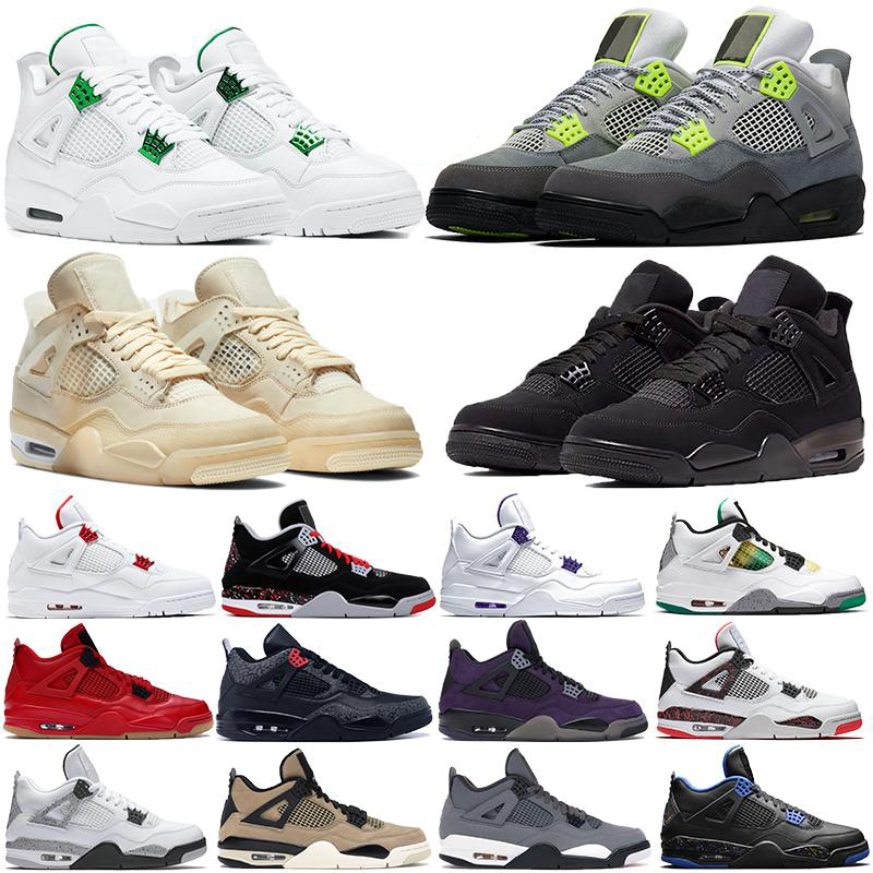 Men Neon reflective Basketball Shoes Jumpman Mens 4 4s Sail metallic purple hot lava black cat elephant print bred Sports Trainer Sneakers
Men Neon reflective Basketball Shoes Jumpman Mens 4 4s Sail metallic purple hot lava black cat elephant print bred Sports Trainer Sneakers