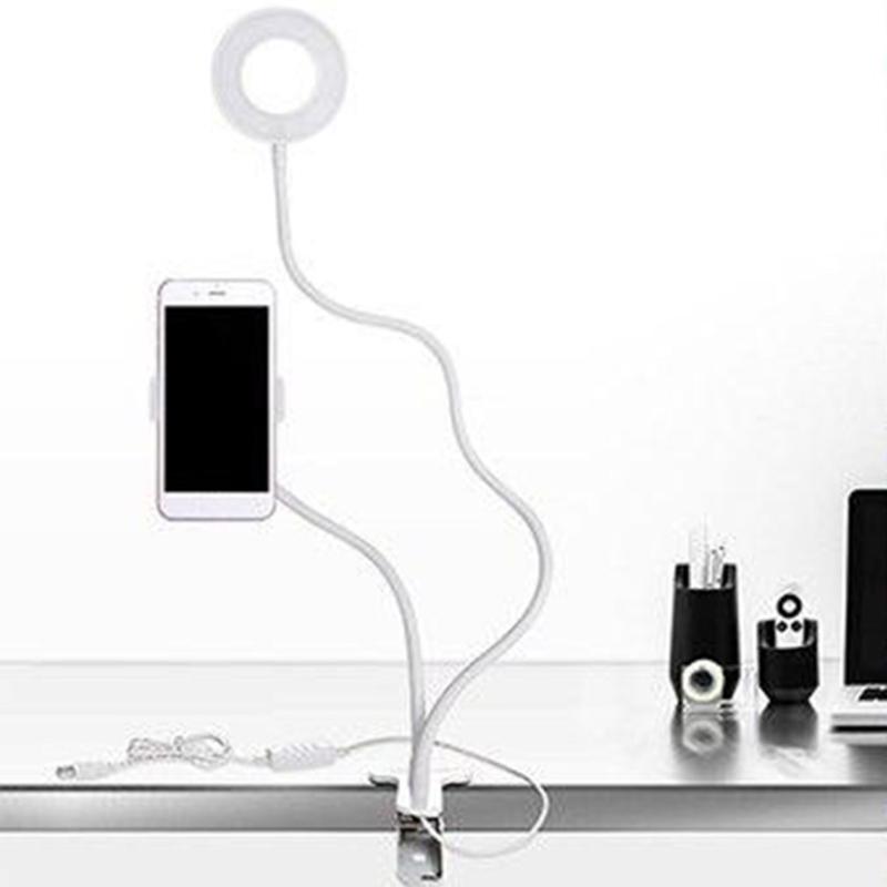 Lazy Bracket Universal Selfie Ring Light with Flexible Mobile Phone Holder Desk Lamp LED Light for Live Stream video Office
Lazy Bracket Universal Selfie Ring Light with Flexible Mobile Phone Holder Desk Lamp LED Light for Live Stream video Office