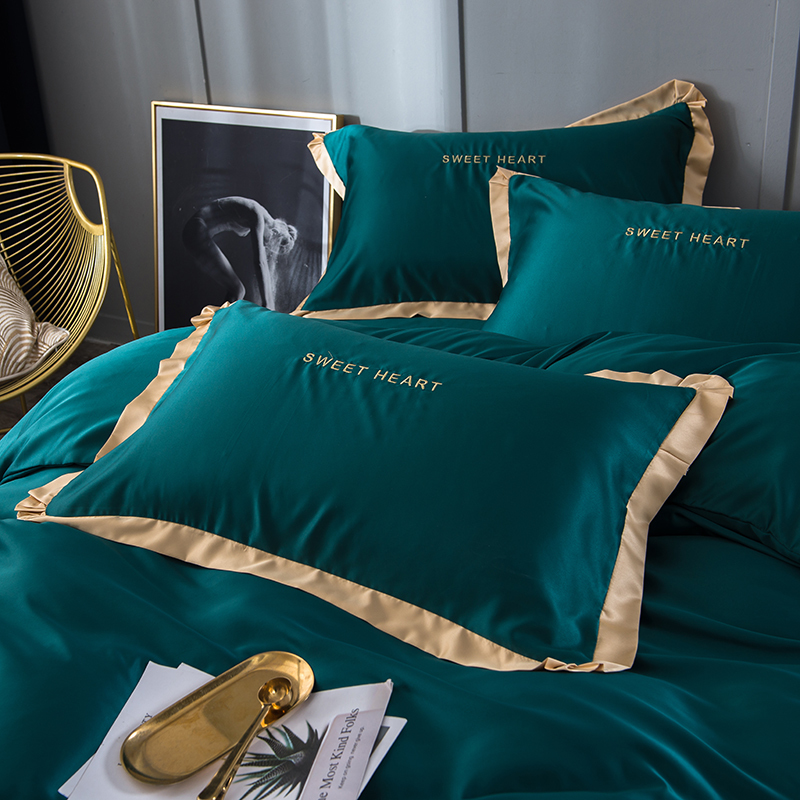 Luxury Bedding Set 4pcs Flat Bed Sheet Brief Duvet Cover Sets King Comfortable Quilt Covers Single Queen Size Bedclothes Linens LJ9536277