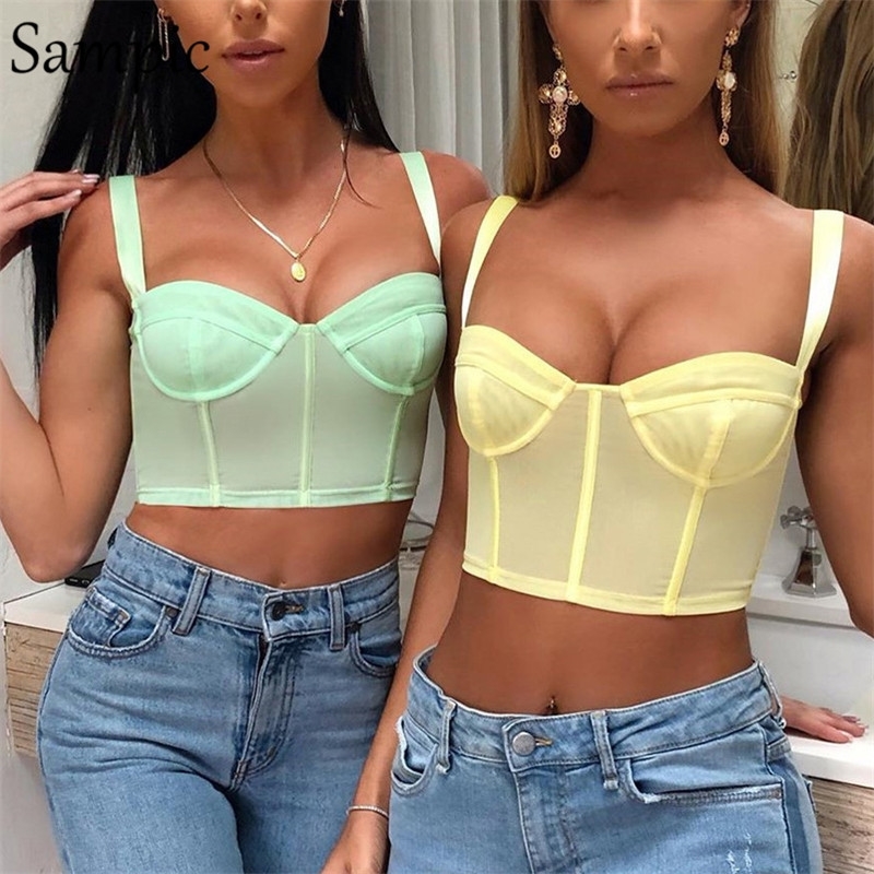 Sampic Sexy Sleeveless Tank Top Women Backless Bustier Tops Friends Festival Mint Yellow Black Summer Woman Crop Top Y200422, Green
Sampic Sexy Sleeveless Tank Top Women Backless Bustier Tops Friends Festival Mint Yellow Black Summer Woman Crop Top Y200422, Green