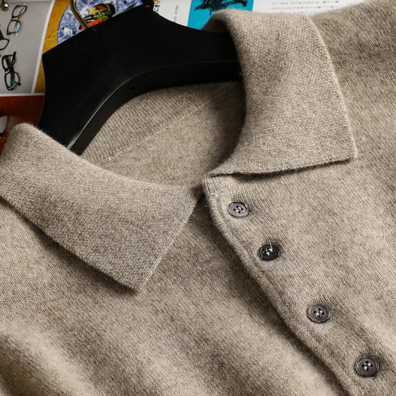 zocept New Classic Polo Knitted Cashmere Sweater Men's Autumn and Winter Street Wear Jumper Warm Casual Pullover Sweater 201022