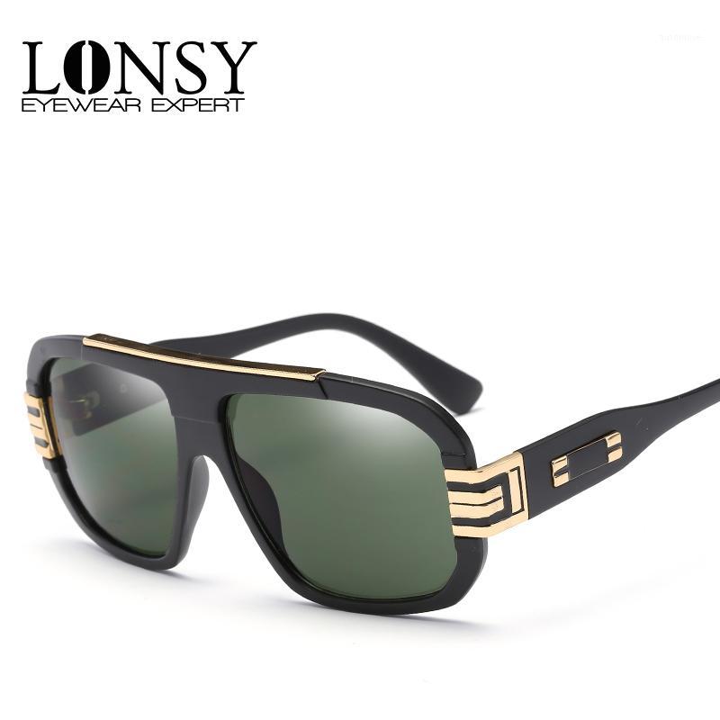 LONSY Men Sunglasses New Vintage Big Square Sunglasses Man Designer Oversized Metal Sun Glasses For Male CJ684751
LONSY Men Sunglasses New Vintage Big Square Sunglasses Man Designer Oversized Metal Sun Glasses For Male CJ684751
