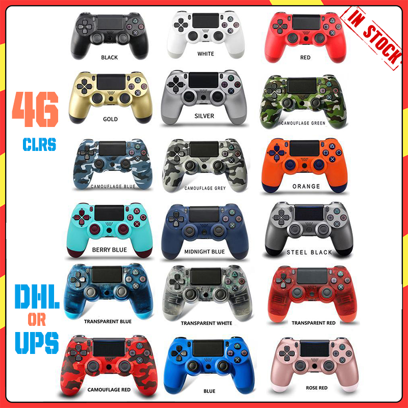PS4 Controller 46 Colors with LOGO Vibration Joystick Gamepad Wireless Controllers for Sony Play Station Retail package box VS ps5 Controller от DHgate WW