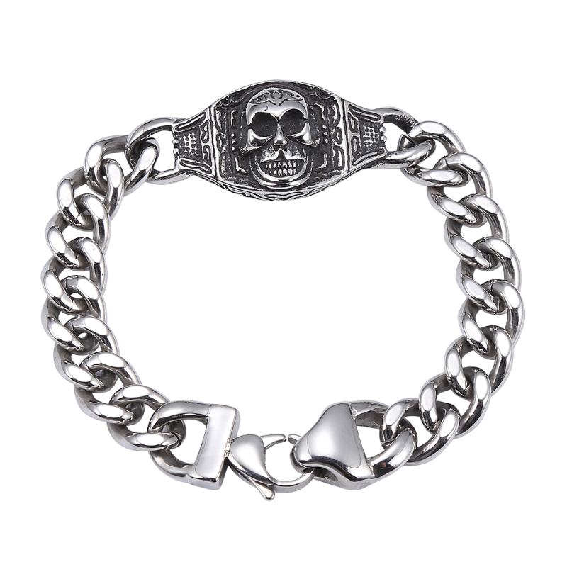 Punk Metal Bracelets Men Skull Charms Men Bracelets Trendy Man & Bangles Wristband Jewelry GS0018
Punk Metal Bracelets Men Skull Charms Men Bracelets Trendy Man & Bangles Wristband Jewelry GS0018