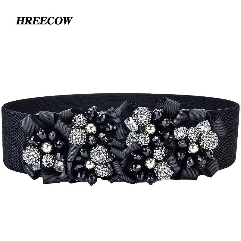 Hot New Fashion Beads Design woven elastic Artificial crystal wide belt lady fashion Cummerbunds Female belts girdle for women, Black
Hot New Fashion Beads Design woven elastic Artificial crystal wide belt lady fashion Cummerbunds Female belts girdle for women, Black