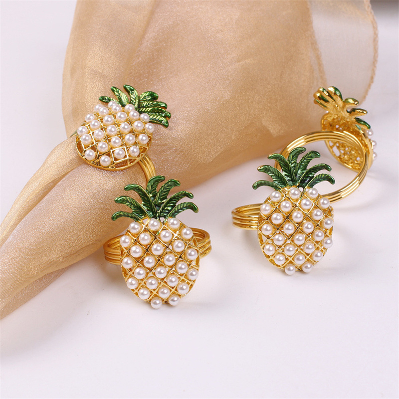 Pineapple Grape Beaded Napkin Ring Table Decorative Napkin Holder
