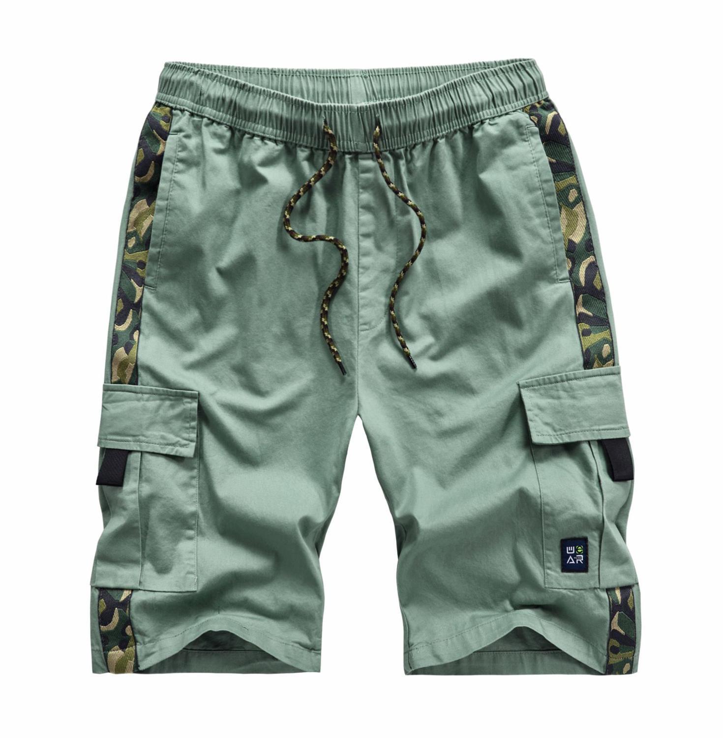 Summer Cargo Shorts Men Patchwork Camouflage Slim Fit Short Pants New Male Casual Shorts Plus Size 7XL 8XL spodenki meskie T200512
