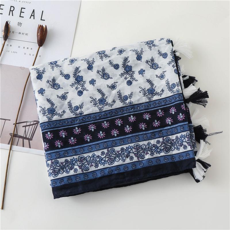Scarves 2021 Autumn And Winter Blue White Porcelain Printing Pattern Ethnic Style Wild Scarf Cotton Linen Warm Shawl
Scarves 2021 Autumn And Winter Blue White Porcelain Printing Pattern Ethnic Style Wild Scarf Cotton Linen Warm Shawl