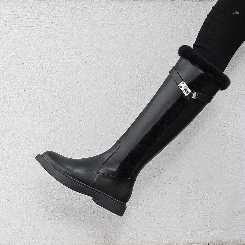 MORAZORA 2020 New Winter boots women brand genuine leather boots black zipper fashion ladies platform knee high1
MORAZORA 2020 New Winter boots women brand genuine leather boots black zipper fashion ladies platform knee high1