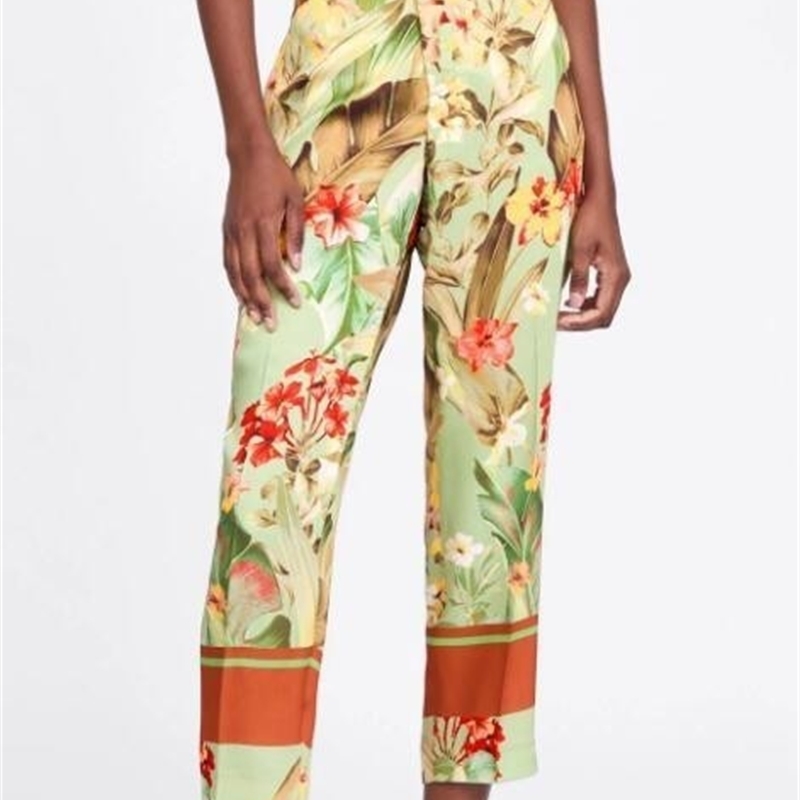 Summer Suit Set Leisure Kimono Blazer Jacket High Waist Straight Pants Two Piece Set Floral Printing Vacation Clothes Women 201120
