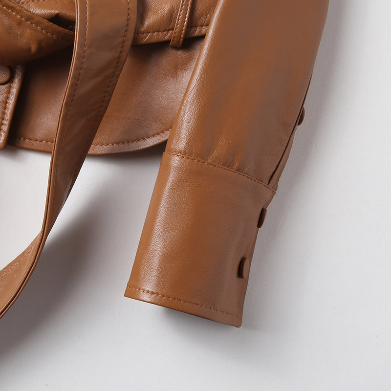 Sheepskin Coat Spring Autumn Real Genuine Leather Jacket Women Clothes Korean Vintage Slim Coats Outwear Women Tops ZT2388 201030