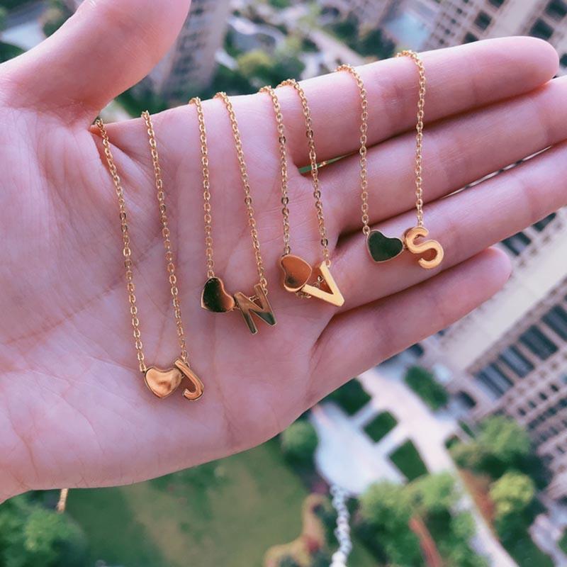 Gold A-Z Initials Letters Necklace For Women Minimalist stainless steel Heart 26 Letters Necklace & Pendant Birthday gift BFF
Gold A-Z Initials Letters Necklace For Women Minimalist stainless steel Heart 26 Letters Necklace & Pendant Birthday gift BFF