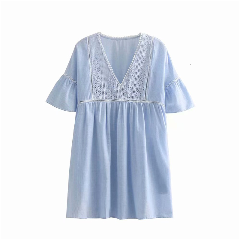 New Elegant Women Embroidery Hollow Out 2021 Fashion Ladies Sky Blue V-neck Sweet Female Chic Striped Mini Es Ogq0
New Elegant Women Embroidery Hollow Out 2021 Fashion Ladies Sky Blue V-neck Sweet Female Chic Striped Mini Es Ogq0