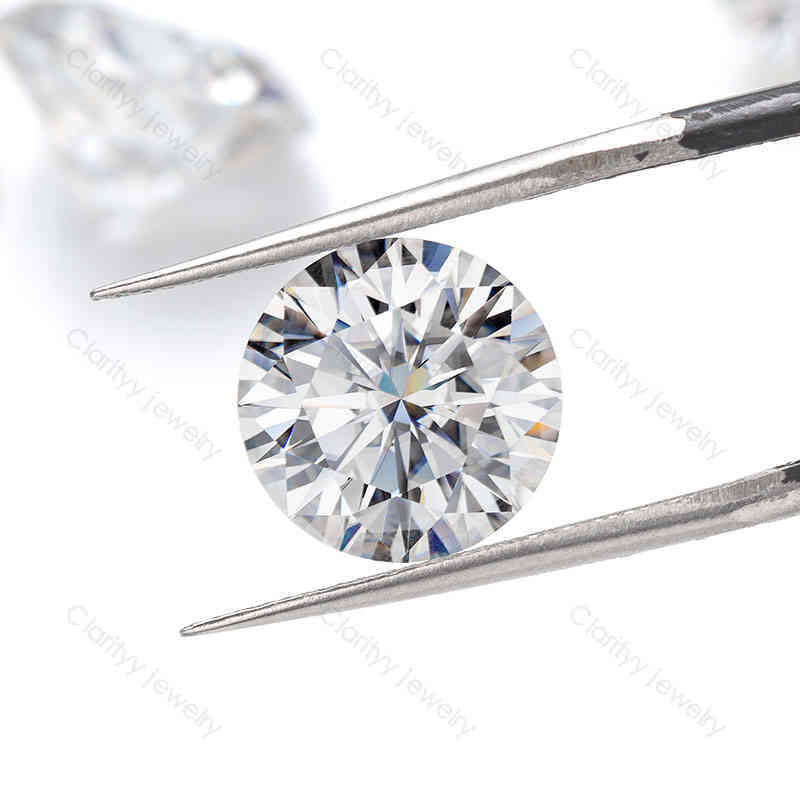 

6.5mm GRA DEF VVS1 1Carat Pass Lab Grown Moissanite Diamond Tester Round Cut Loose Gemstones Factory Whole