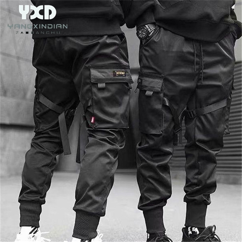 Punk Style Men Cargo Pants Casual Streetwear Harem Pant Trendy Hip Hop Mens Jogger Stylish Youth Male Trousers 3XL Size 201027