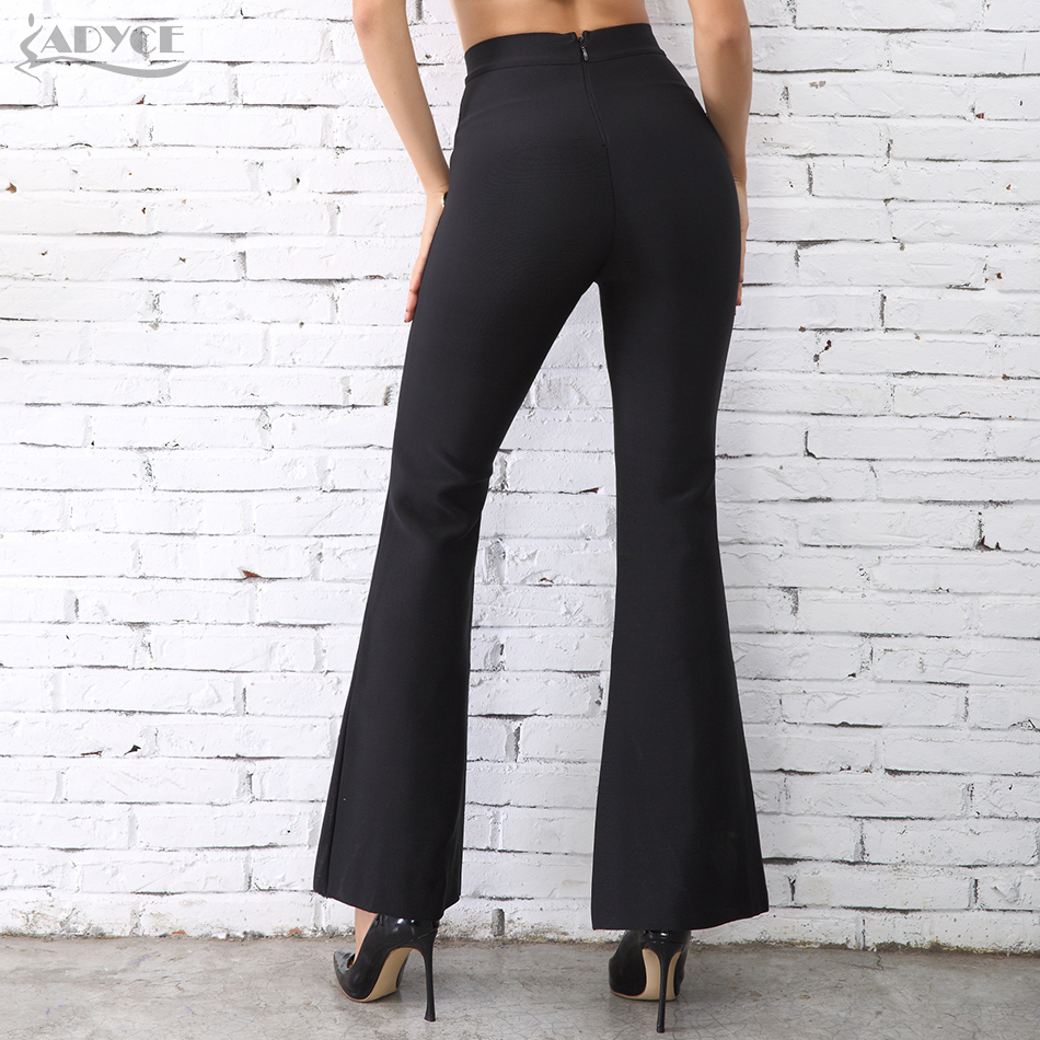Adyce New Summer Women Runway Bandage Pants Fashion White Red Wide Leg Pants Elegant Celebrity Evening Party Pants Trousers 201228