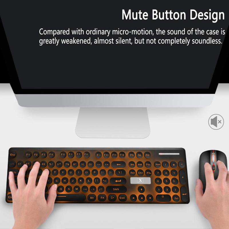 Gaming English Keyboard Retro Round Glowing Keycap Metal Panel Backlit USB Wired Metal Panel 2.4G Mouse Pad Rechargeable Backlit
Gaming English Keyboard Retro Round Glowing Keycap Metal Panel Backlit USB Wired Metal Panel 2.4G Mouse Pad Rechargeable Backlit