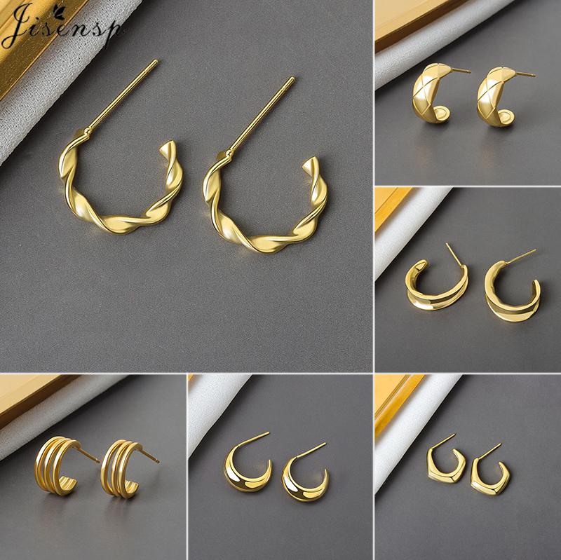 Jisensp Vintage Design Simple Geometric Twist C Type Stud Earrings for Women Piercing Earring Fashion Jewelry Gift Pendientes
Jisensp Vintage Design Simple Geometric Twist C Type Stud Earrings for Women Piercing Earring Fashion Jewelry Gift Pendientes