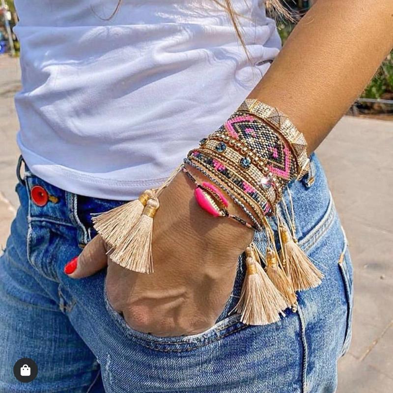 BLUESTAR Femme MIYUKI Bracelet Turkish Eye Bracelet Chic Seashell Pulseras Mujer Moda Micro Pave CZ Handmade Bead Armband
BLUESTAR Femme MIYUKI Bracelet Turkish Eye Bracelet Chic Seashell Pulseras Mujer Moda Micro Pave CZ Handmade Bead Armband