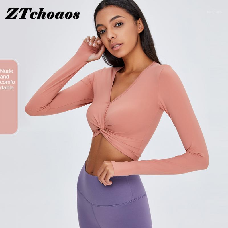 2021 new Open navel kink long sleeve Yoga suit female V-neck sexy fitness top naked sports T-shirt yoga top workout1, Deep purple
2021 new Open navel kink long sleeve Yoga suit female V-neck sexy fitness top naked sports T-shirt yoga top workout1, Deep purple