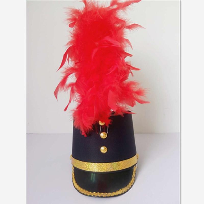 4 colors high top hat with feather school performance hat for Drum Team festival feather
4 colors high top hat with feather school performance hat for Drum Team festival feather