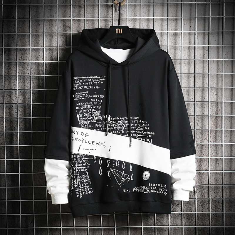 2021 New Patchwork O-neck Men Long Sleeves Hoodies Top Blouse Hoodie Male Black White Color Block Sweatshirts O3qz
2021 New Patchwork O-neck Men Long Sleeves Hoodies Top Blouse Hoodie Male Black White Color Block Sweatshirts O3qz