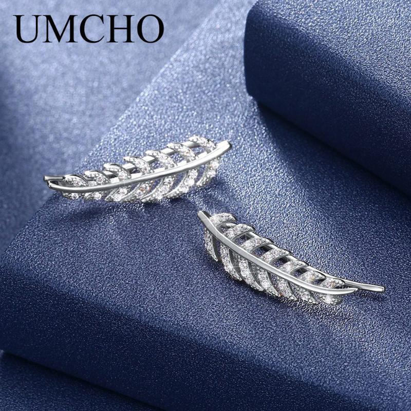 Hoop & Huggie UMCHO Feather Real 925 Sterling Silver Clear Blue Cubic Zircon Earrings For Women Girls Daily Fashion Simple Design Fine Jewel
Hoop & Huggie UMCHO Feather Real 925 Sterling Silver Clear Blue Cubic Zircon Earrings For Women Girls Daily Fashion Simple Design Fine Jewel