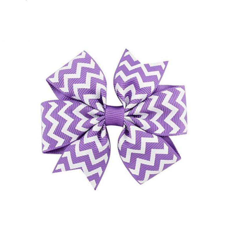 Baby Girls Hair Clips Striped Bows Hairclips Grosgrain Ribbon Bowknot Barrettes Kids Hairpin DIY Children Hair Accessories 17 Colors DW6352